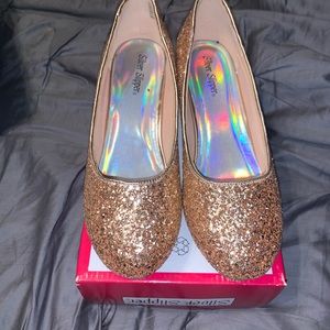 Girls Size 6, Rose Gold Shoes